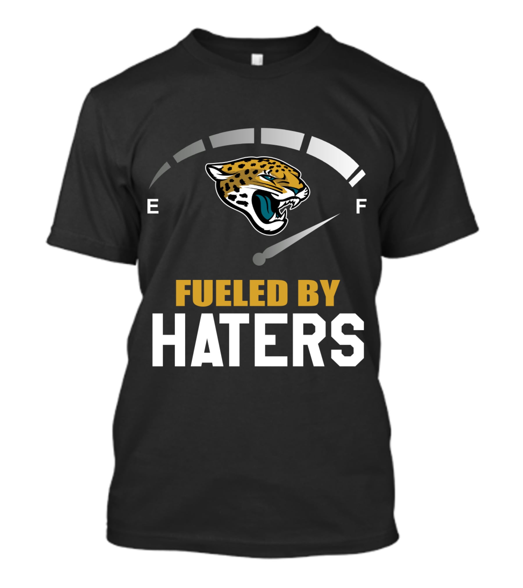 Jacksonville Jaguars Fueled By Haters Bold Energy Gauge T-Shirt