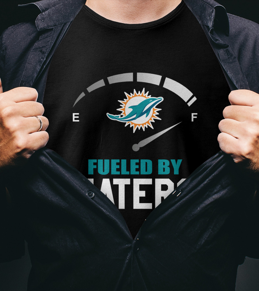 Miami Dolphins Fueled By Haters Fuel Gauge T-Shirt