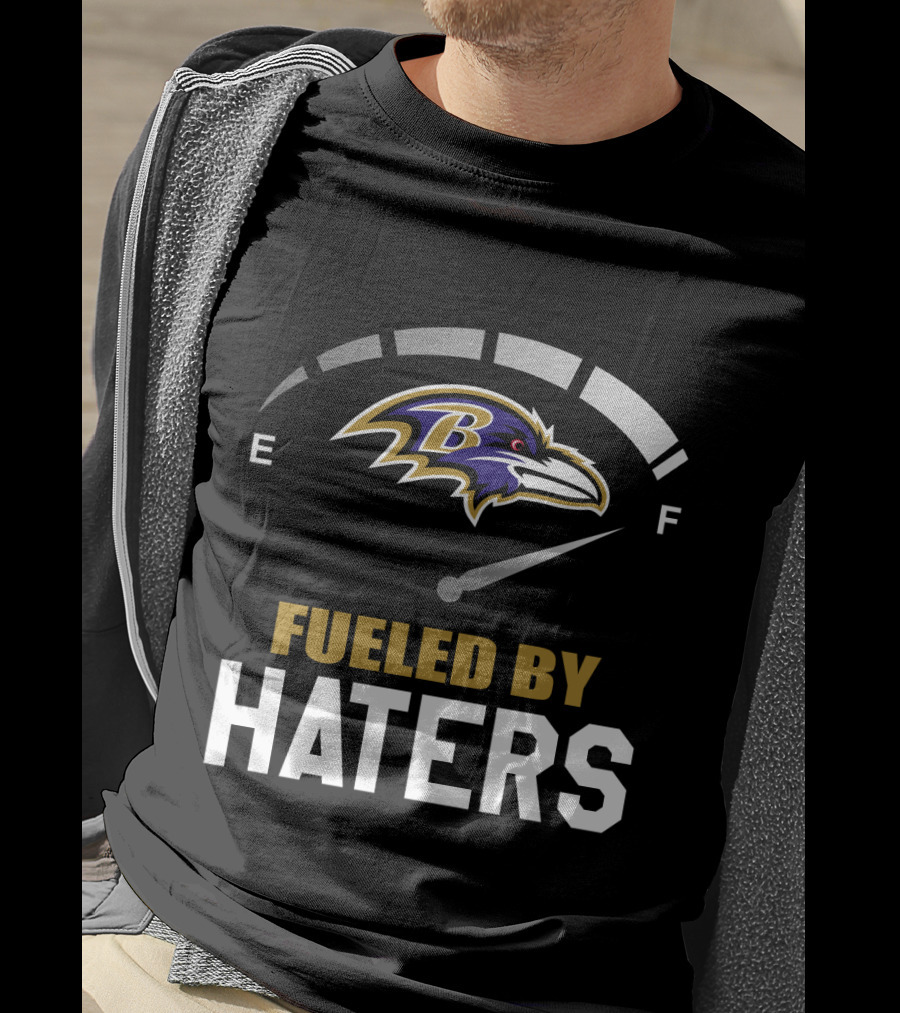 Fueled By Haters Baltimore Ravens Logo Fuel Gauge T-Shirt