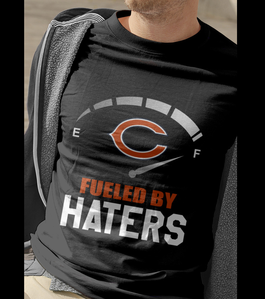 Chicago Bears Fueled By Haters Fuel Gauge Logo E F T-Shirt