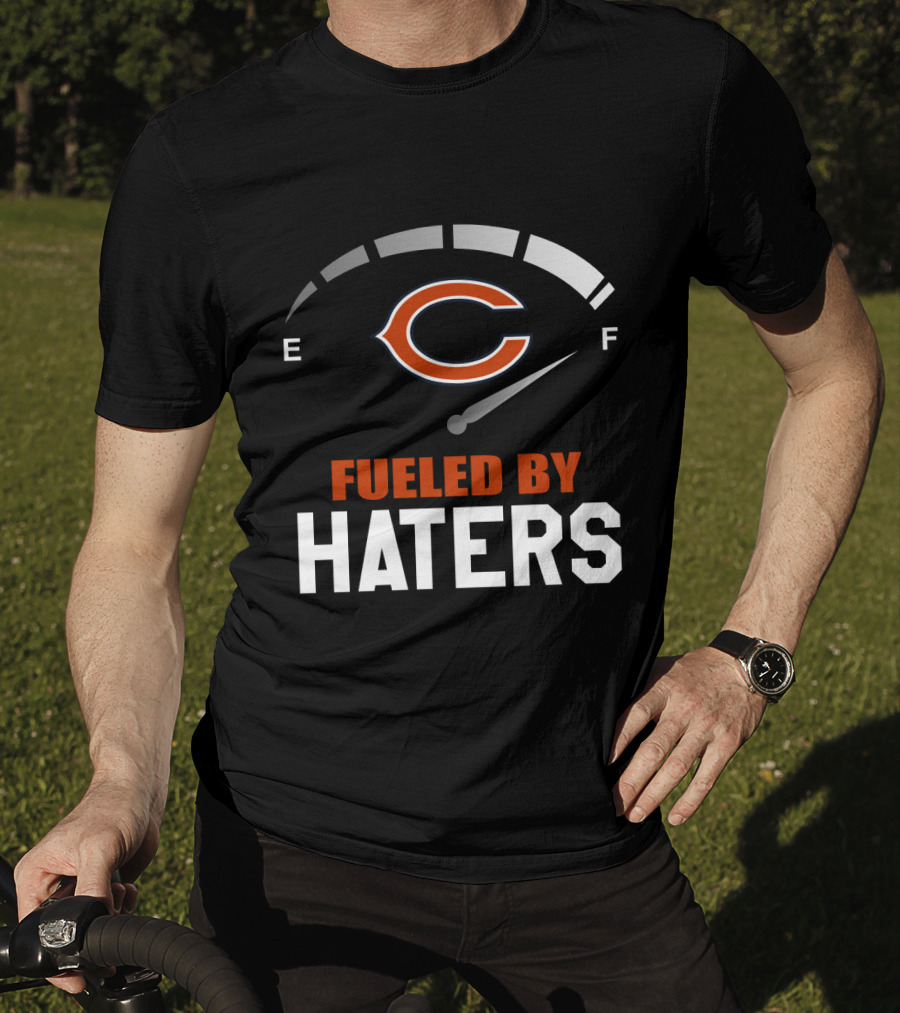 Chicago Bears Fueled By Haters Fuel Gauge Logo E F T-Shirt