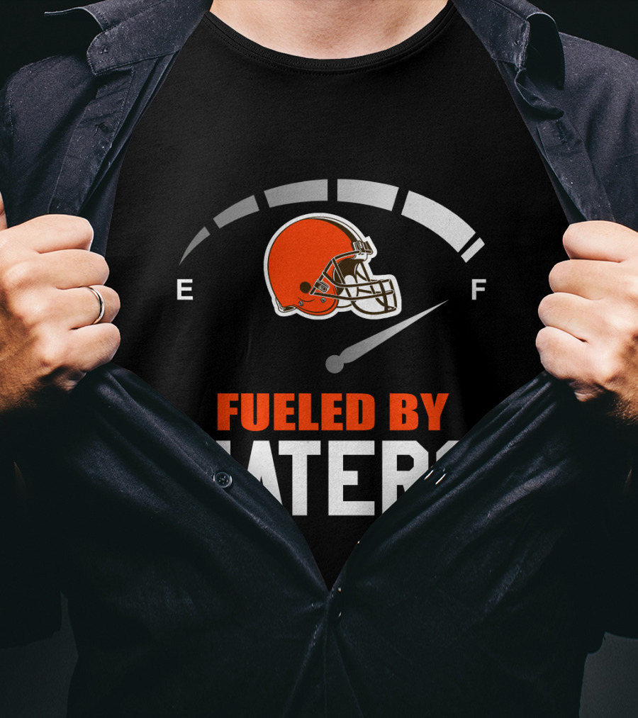 Cleveland Browns Helmet Fueled By Haters Football Fanatics T-Shirt