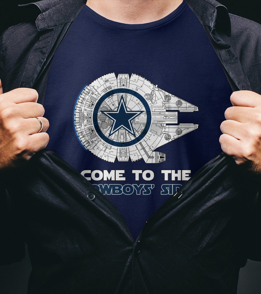 Come To The Cowboys' Side Millennium Falcon Star Cowboys T-Shirt