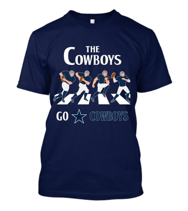 The Cowboys Go Cowboys Star Football Players Crossing T-Shirt