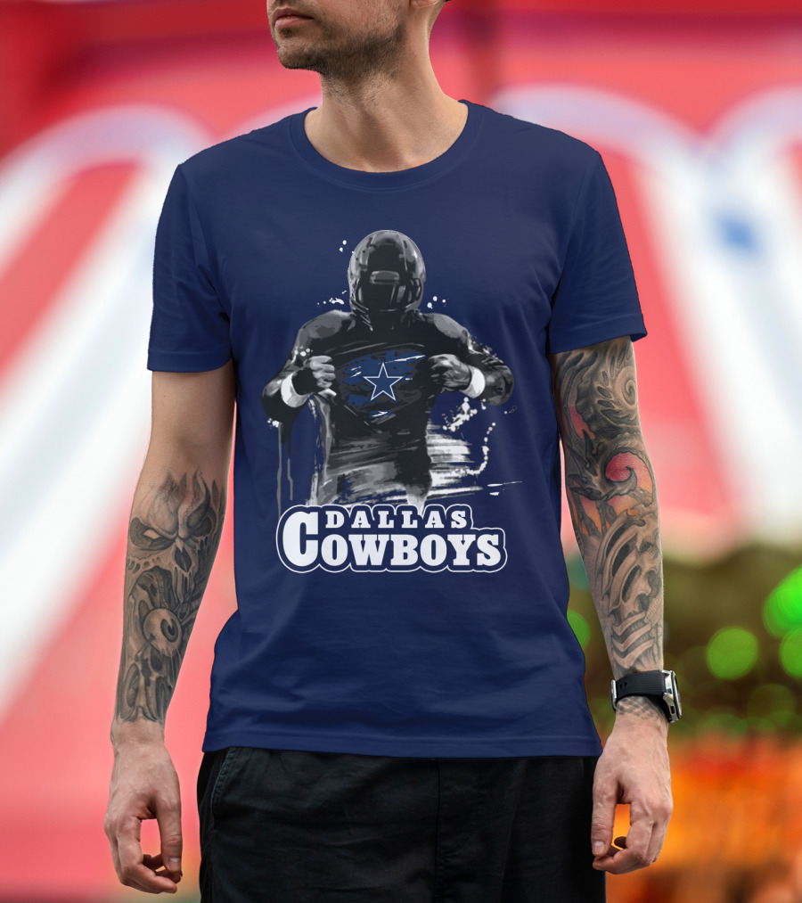 Dallas Cowboys Superhero Star Icon Football Player T-Shirt