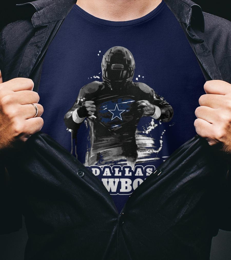 Dallas Cowboys Superhero Star Icon Football Player T-Shirt