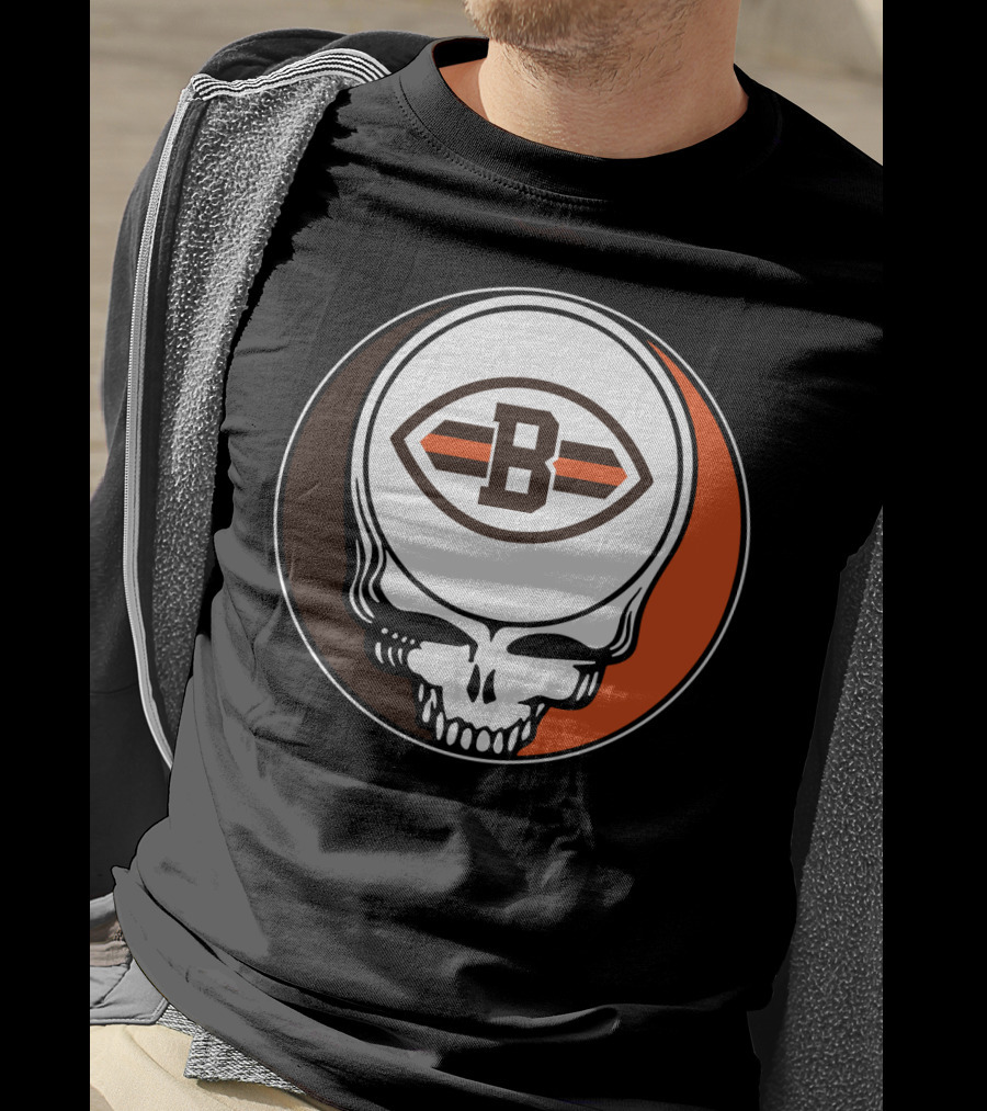Grateful Dead Cleveland Browns Skull T-Shirt