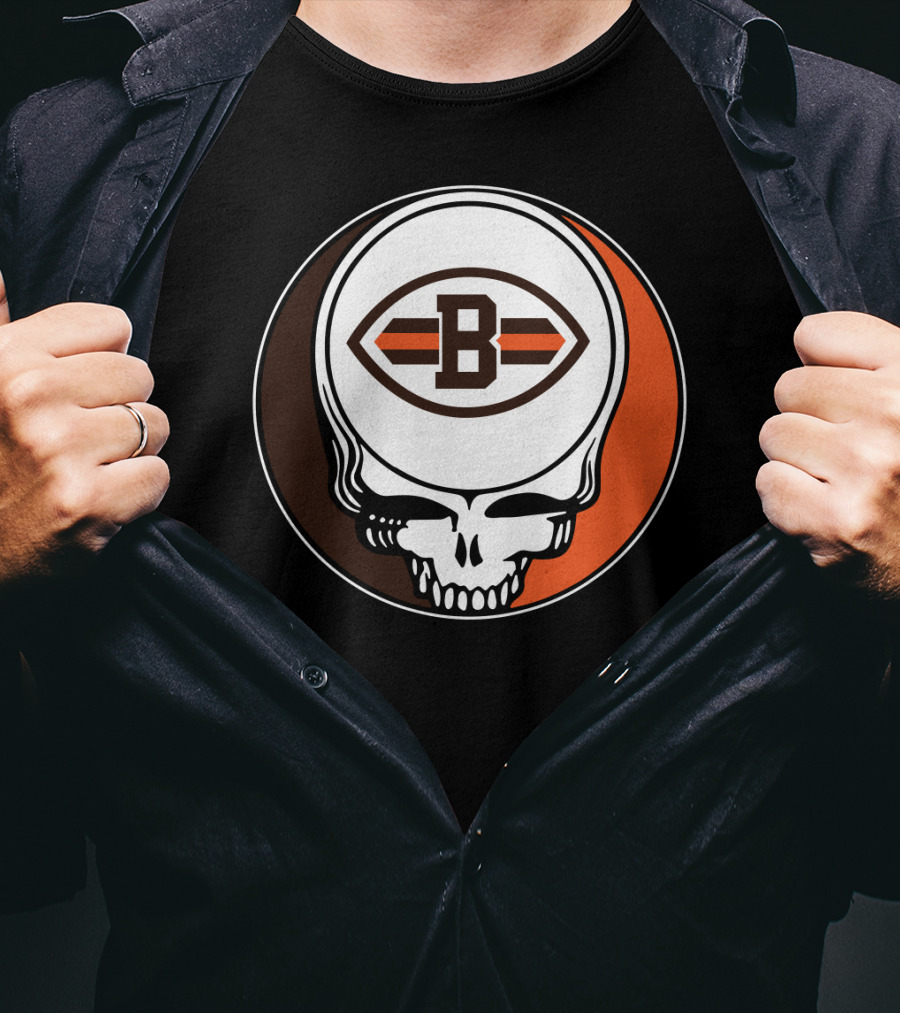 Grateful Dead Cleveland Browns Skull T-Shirt