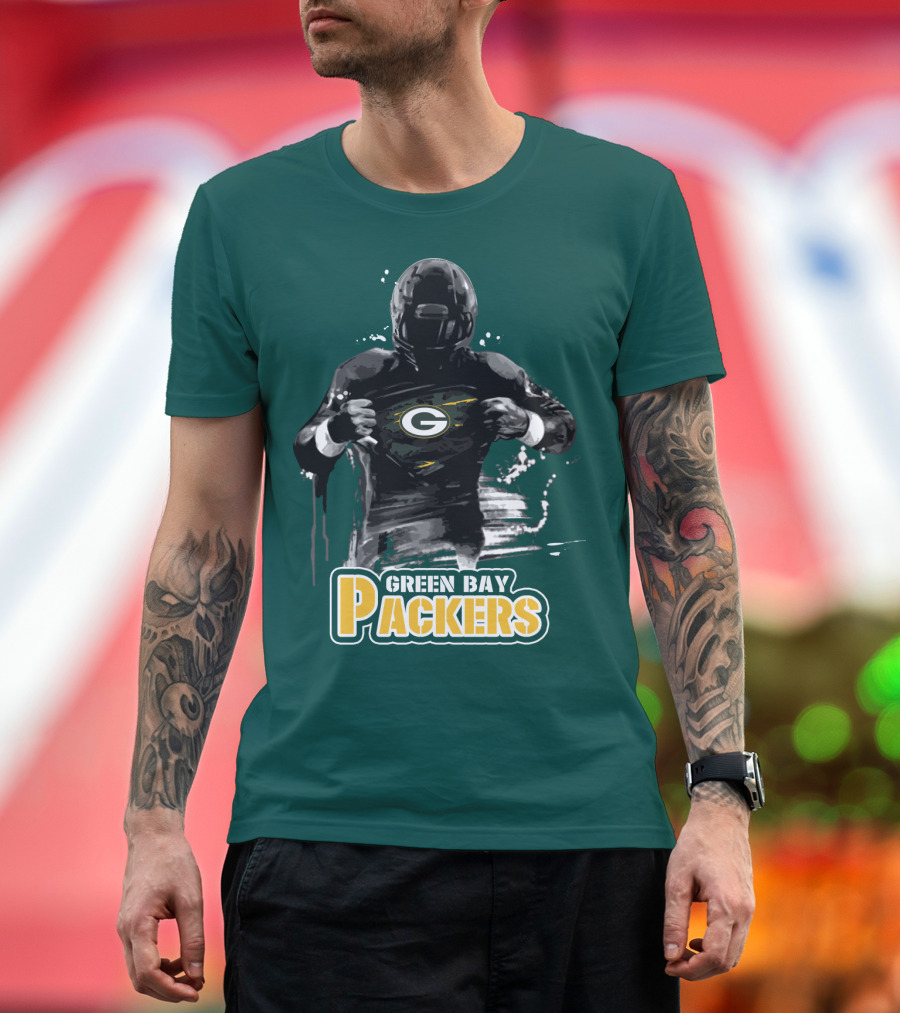 Green Bay Packers Superhero Football Player Iconic Team T-Shirt