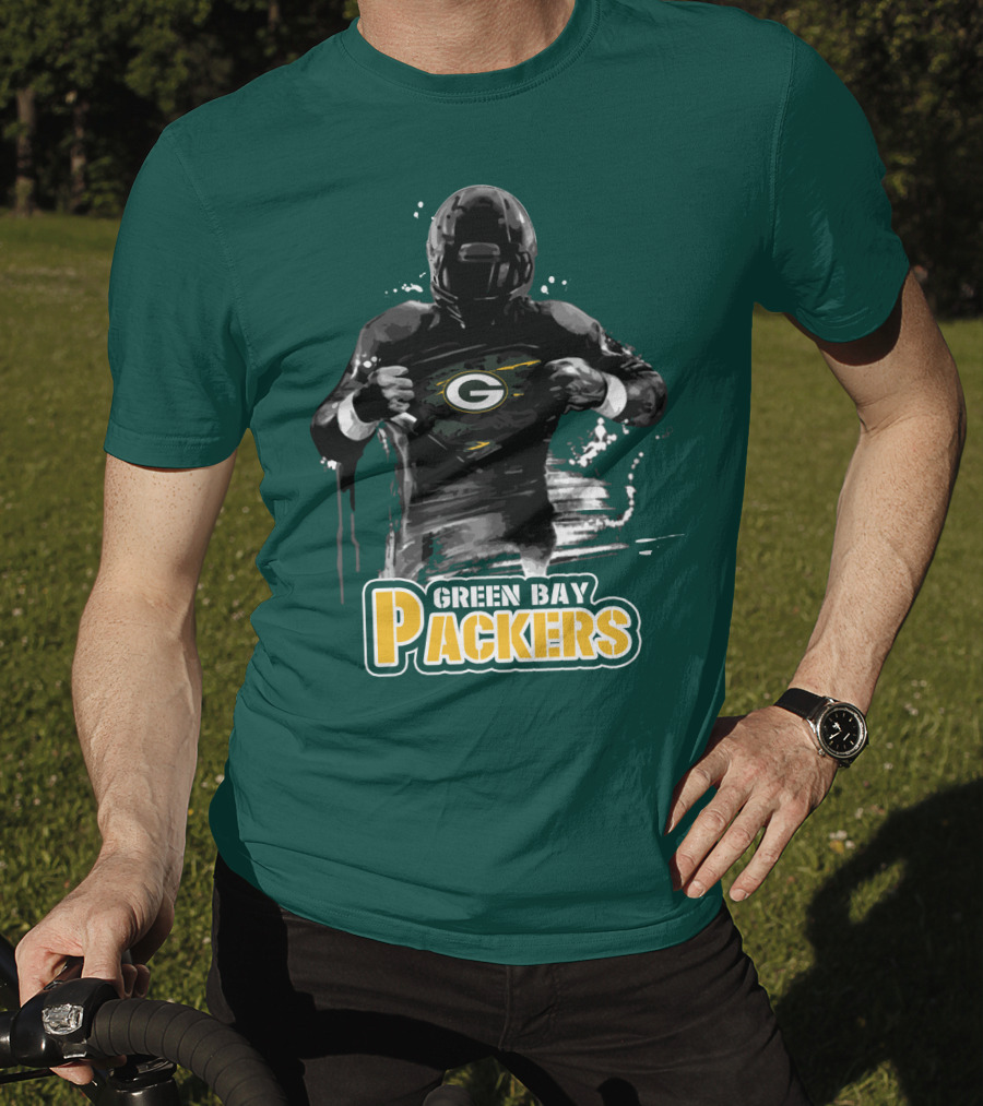 Green Bay Packers Superhero Football Player Iconic Team T-Shirt