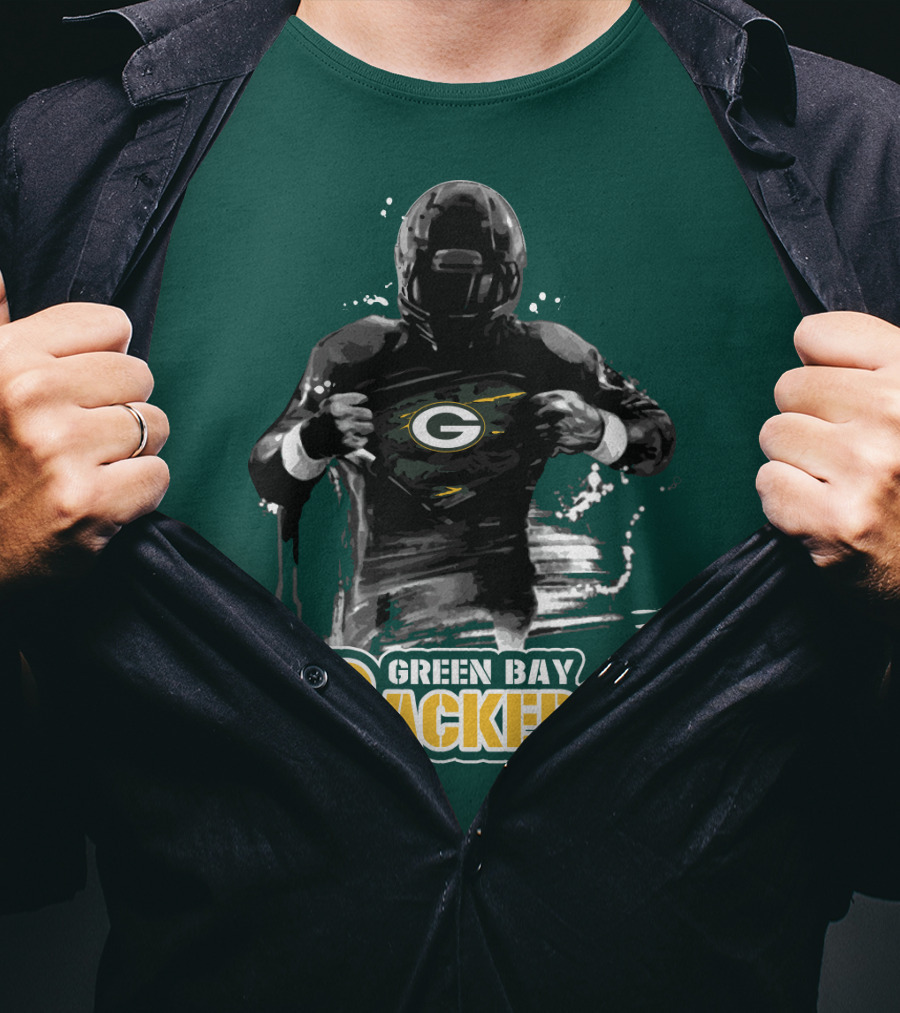 Green Bay Packers Superhero Football Player Iconic Team T-Shirt