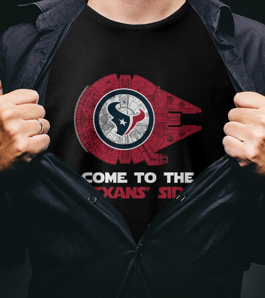 Come To The Texans' Side Houston Texans Millennium Falcon T-Shirt