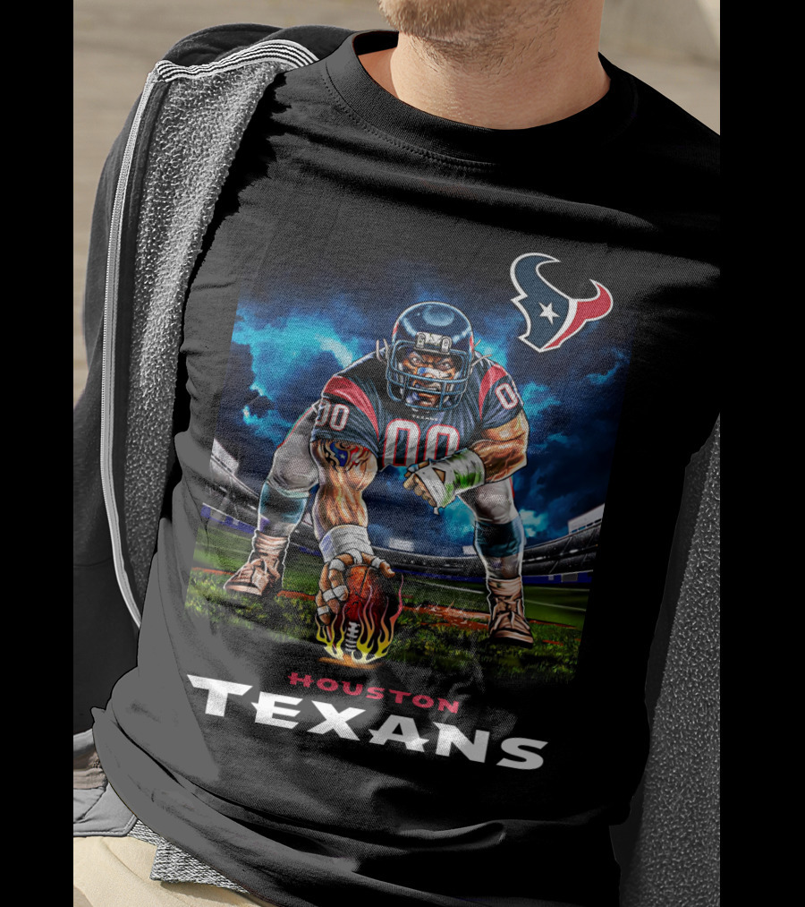 Houston Texans Football 3 Point Stance Nfl Stadium Team Spirit T-Shirt