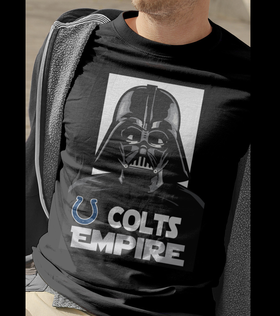 Colts Empire Darth Vader Indianapolis Nfl Football Team Star Wars Crossover T-Shirt