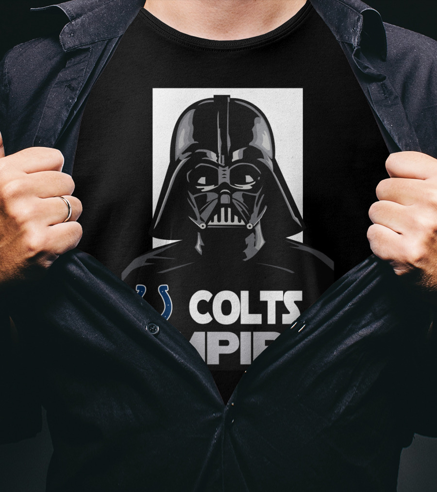 Colts Empire Darth Vader Indianapolis Nfl Football Team Star Wars Crossover T-Shirt