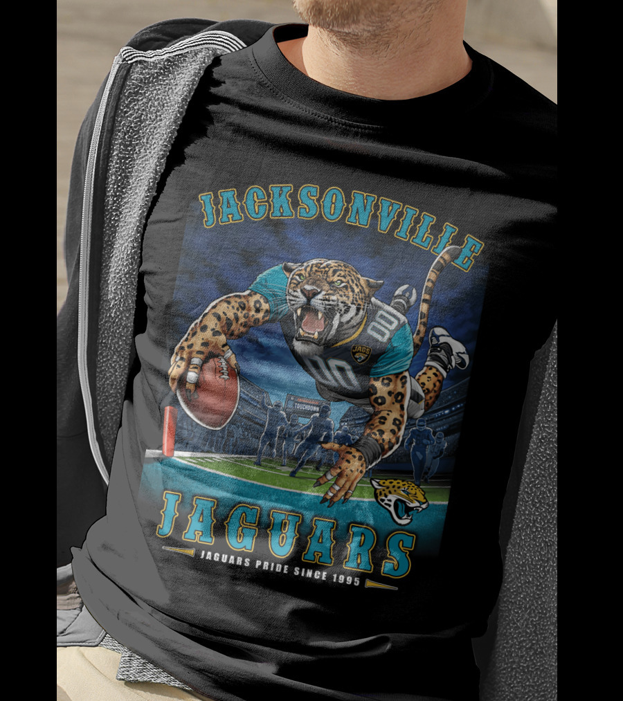 Jacksonville Jaguars Pride Since 1995 End Zone Nfl Touchdown T-Shirt
