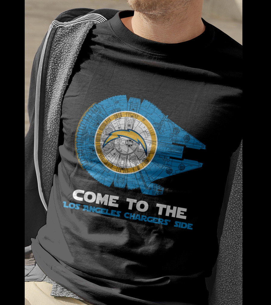 Come To The 'Los Angeles Chargers’ Side Millennium Falcon T-Shirt