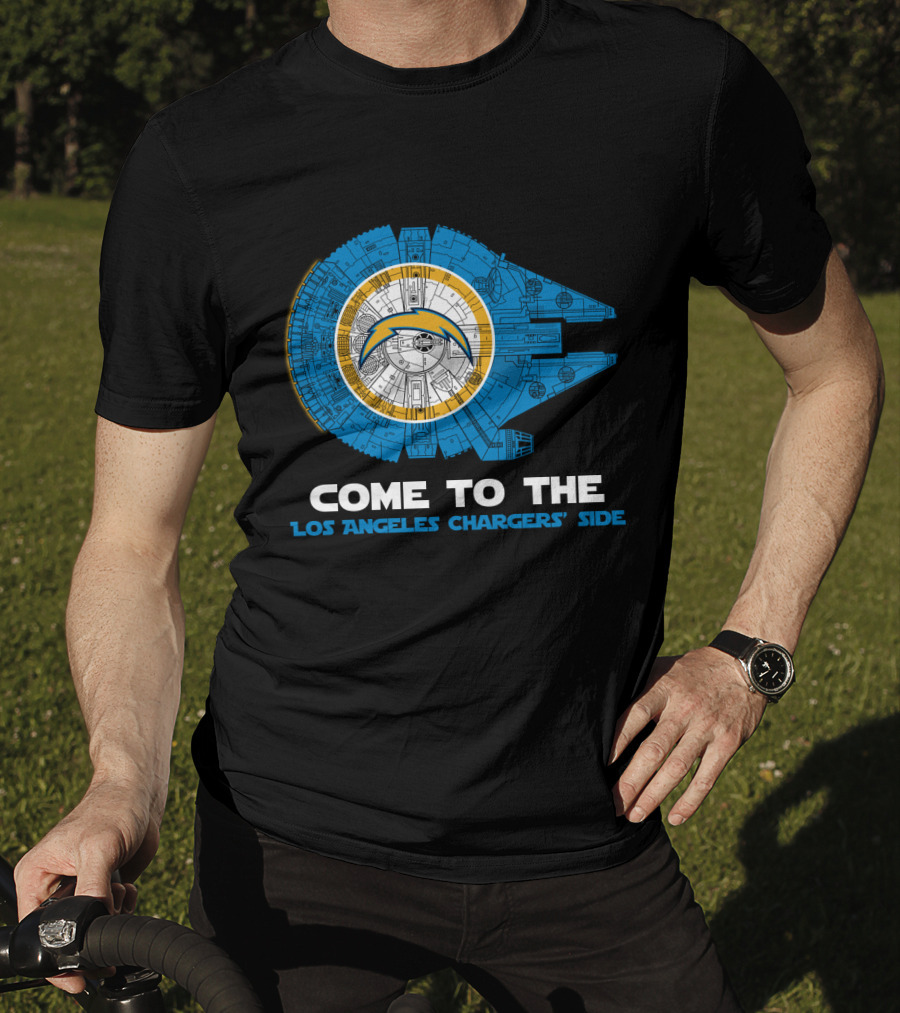 Come To The 'Los Angeles Chargers’ Side Millennium Falcon T-Shirt