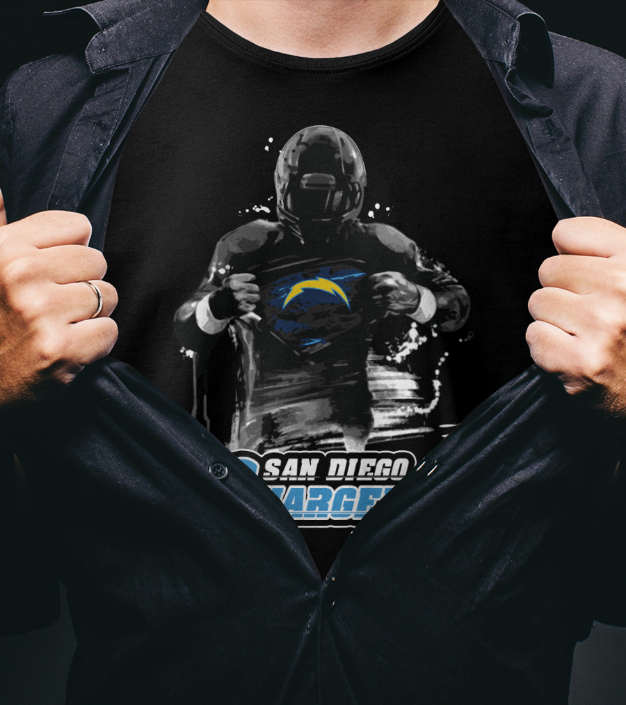 San Diego Chargers Football Hero Bold Lightning T-Shirt