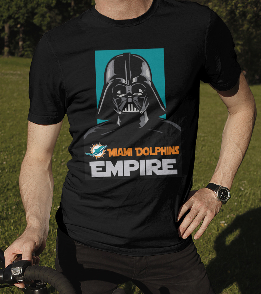 Miami Dolphins Empire Darth Vader Star Wars Crossover T-Shirt