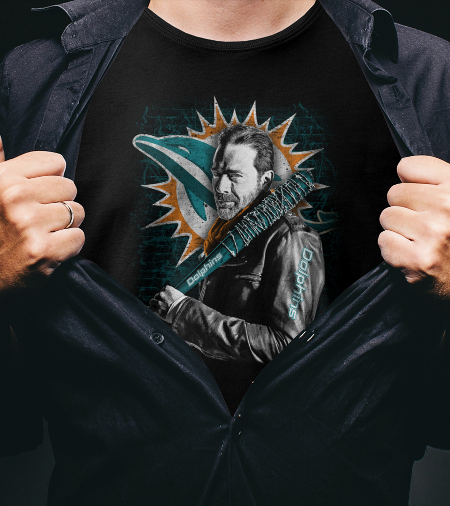 Miami Dolphins Negan Bat T-Shirt