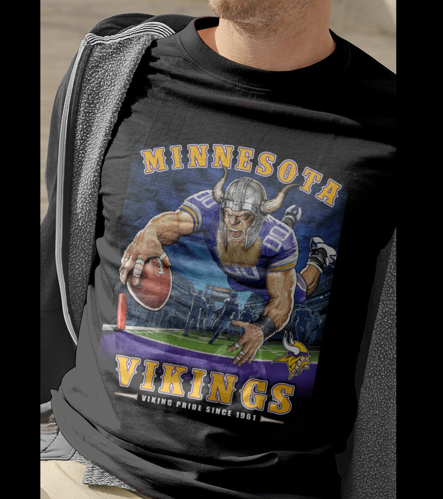 Minnesota Vikings Viking Pride Since 1961 End Zone Nfl Football T-Shirt