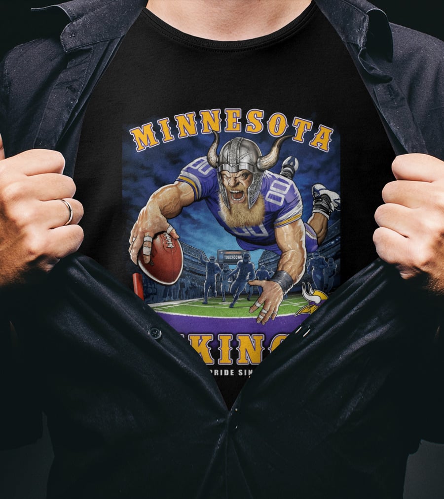 Minnesota Vikings Viking Pride Since 1961 End Zone Nfl Football T-Shirt