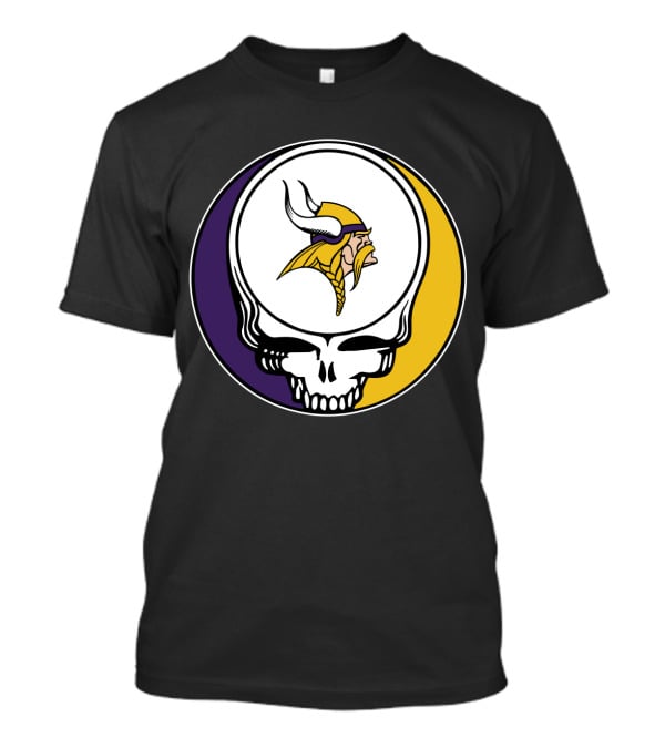 GRATEFUL DEAD Vikings Logo Skull Helmet T-Shirt