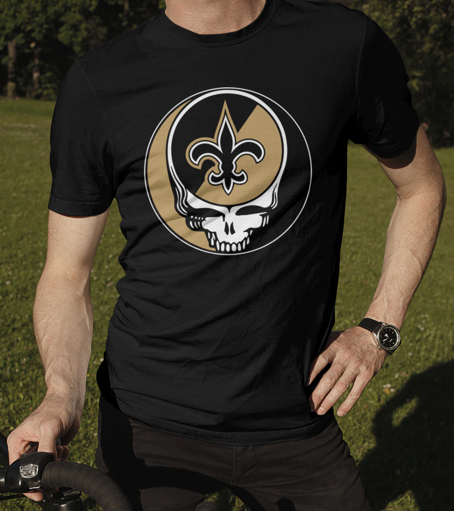 GRATEFUL DEAD Saints Skull Fleur-de-Lis T-Shirt