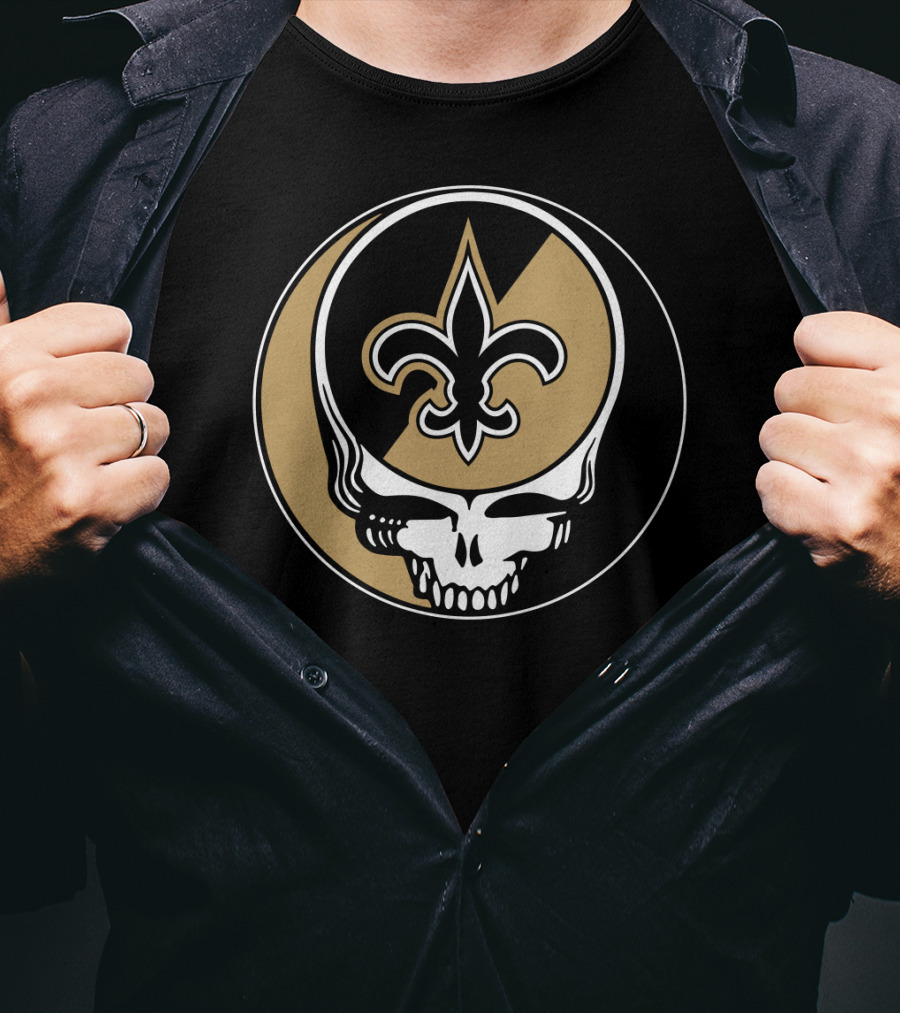 GRATEFUL DEAD Saints Skull Fleur-de-Lis T-Shirt