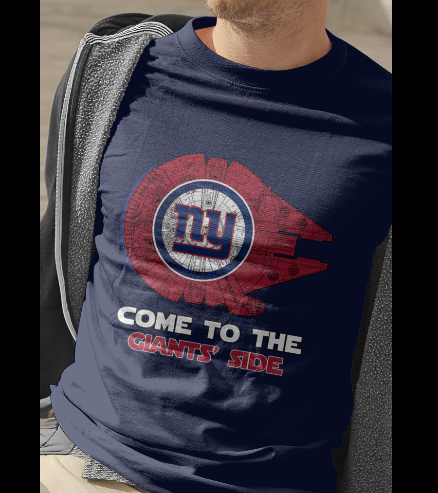 Come To The Giants' Side New York Giants Millennium Falcon T-Shirt