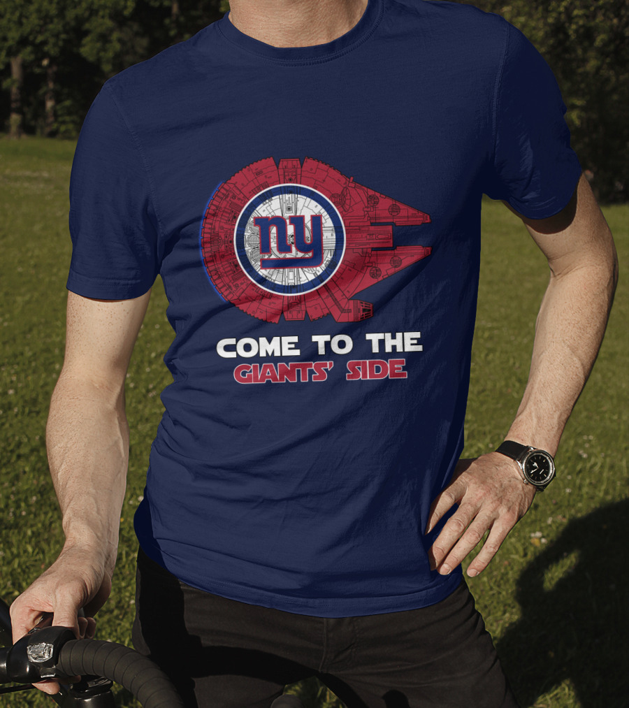 Come To The Giants' Side New York Giants Millennium Falcon T-Shirt