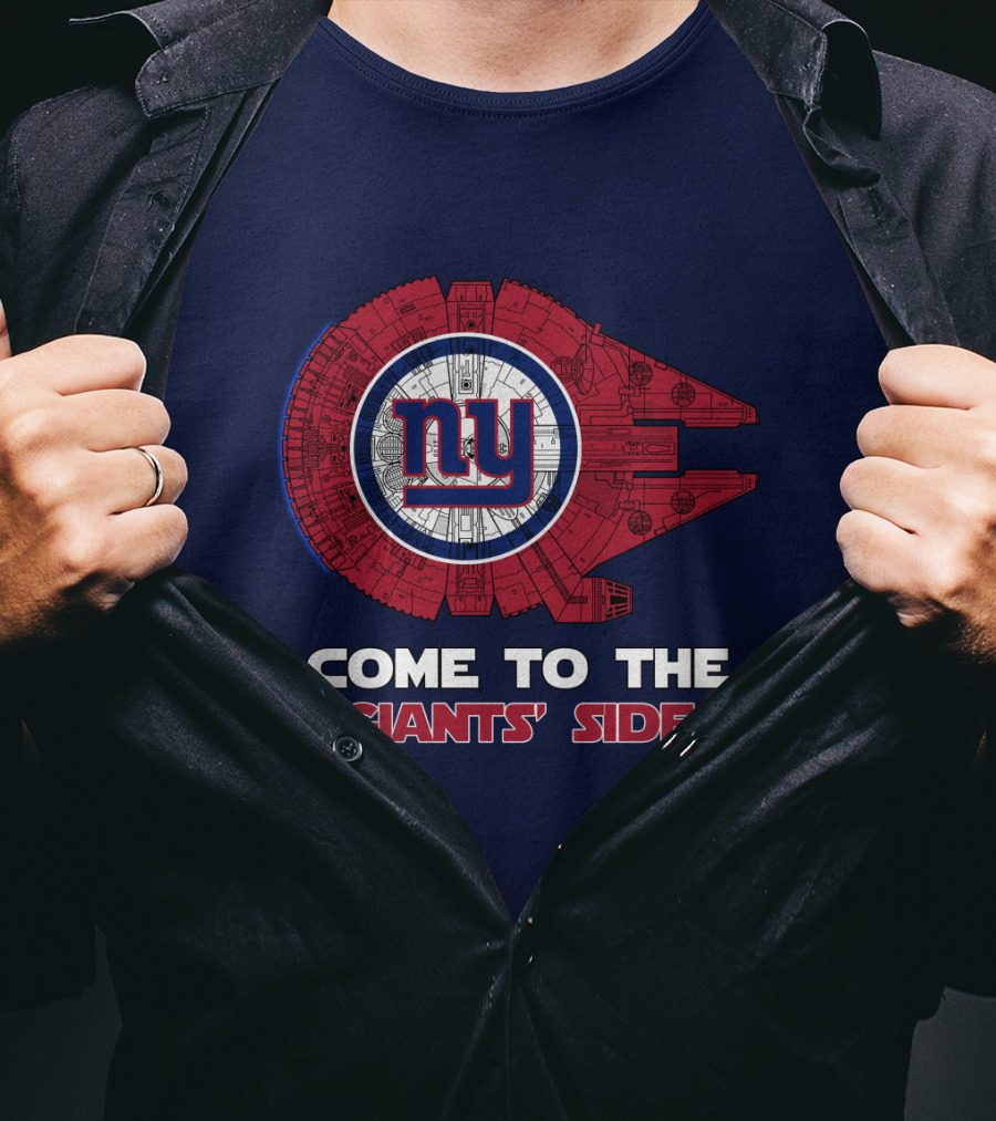 Come To The Giants' Side New York Giants Millennium Falcon T-Shirt
