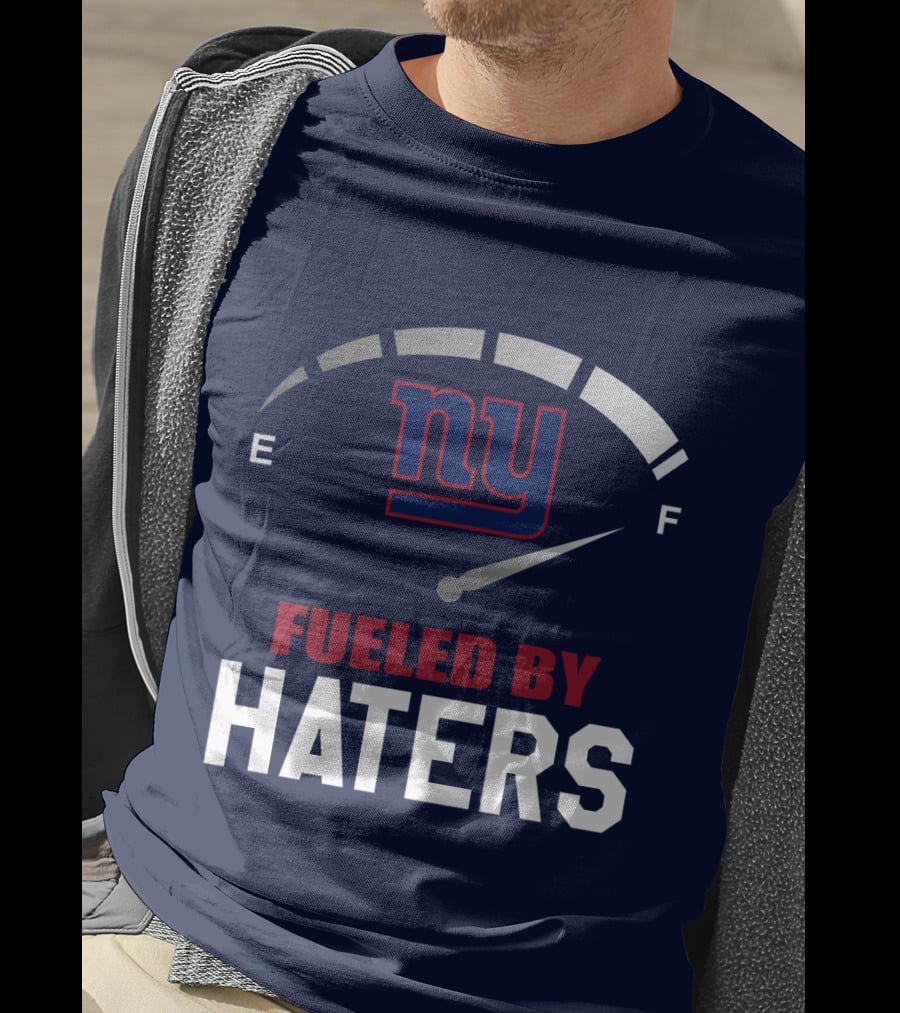 New York Giants Fueled By Haters Fuel Gauge T-Shirt