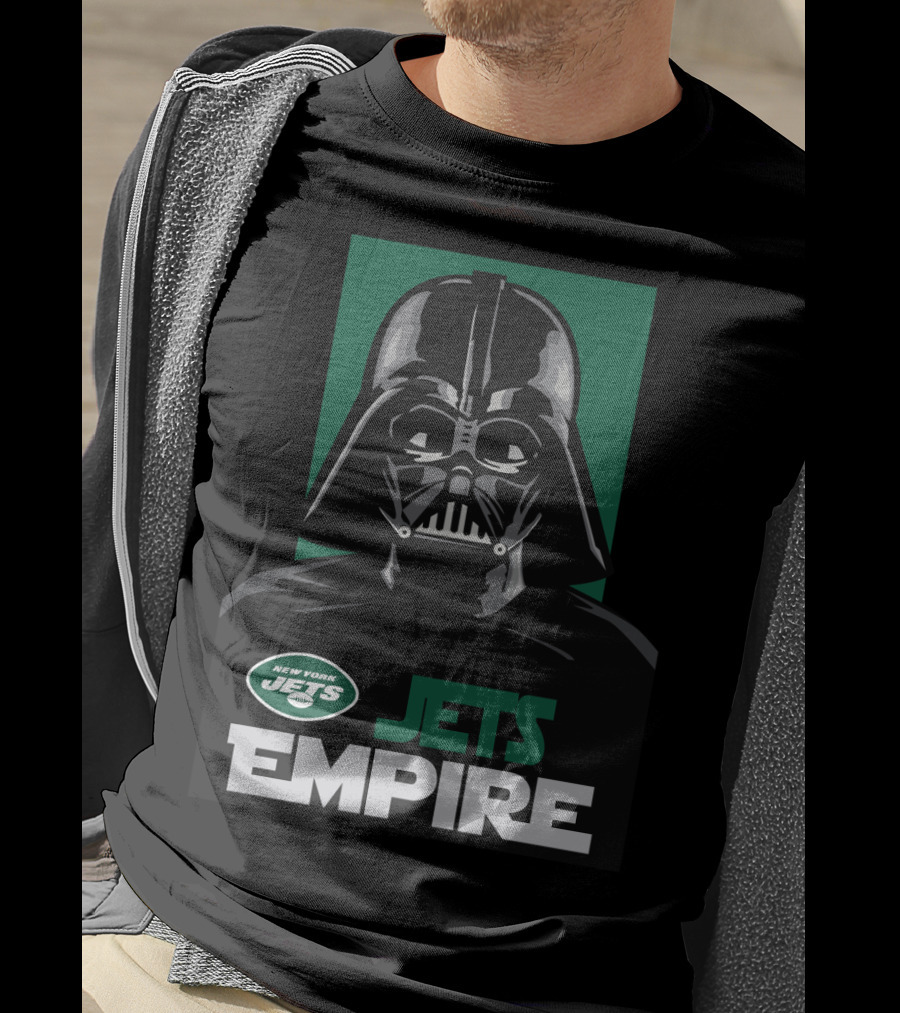 New York Jets Empire Darth Vader Nfl Star Wars Crossover T-Shirt