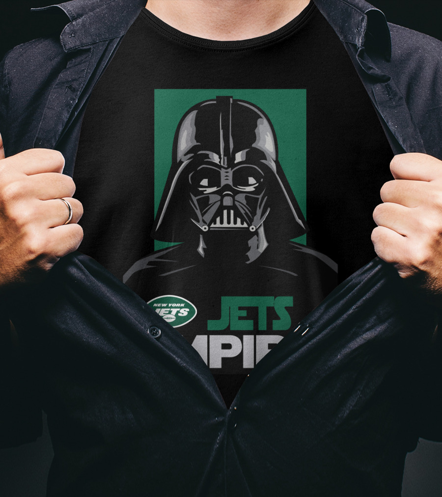 New York Jets Empire Darth Vader Nfl Star Wars Crossover T-Shirt