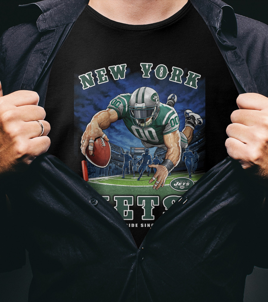 New York Jets Pride Since 1960 End Zone Touchdown T-Shirt