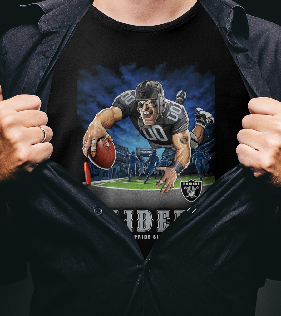 Raiders Pride Since 1960 Touchdown Football Player Raiders T-Shirt