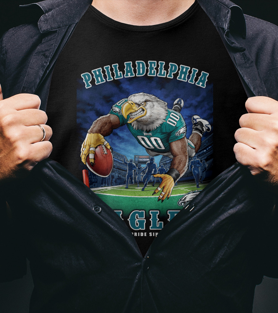 Philadelphia Eagles Pride Since 1933 End Zone Touchdown T-Shirt