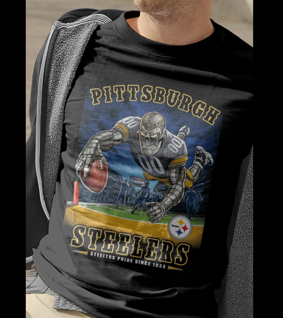 Pittsburgh Steelers Pride Since 1933 End Zone Action T-Shirt