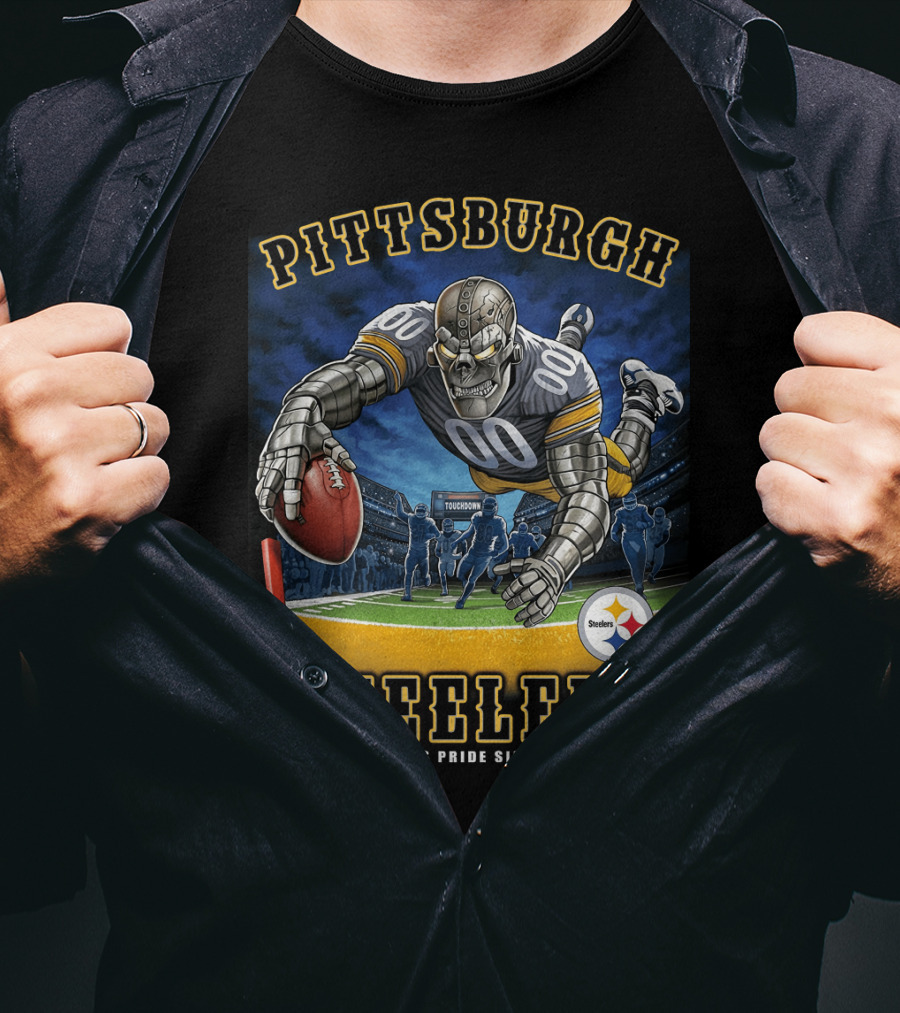 Pittsburgh Steelers Pride Since 1933 End Zone Action T-Shirt