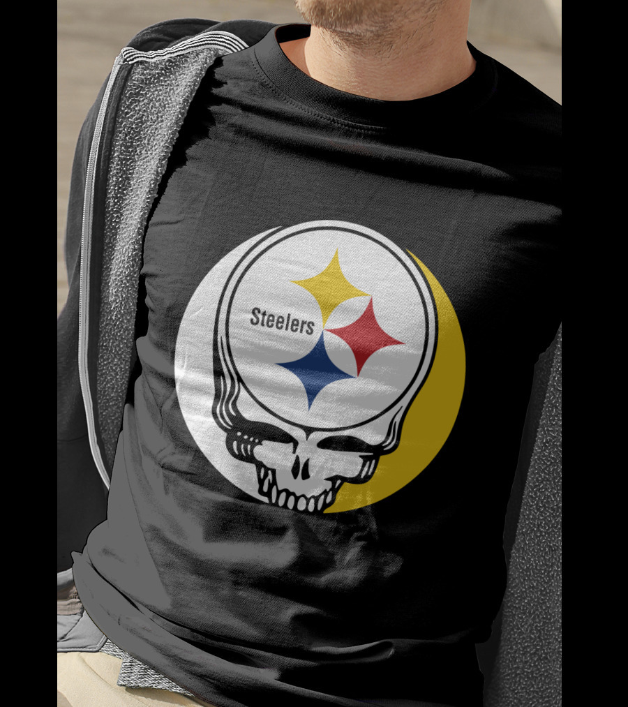 GRATEFUL DEAD Steelers Skull With Team T-Shirt