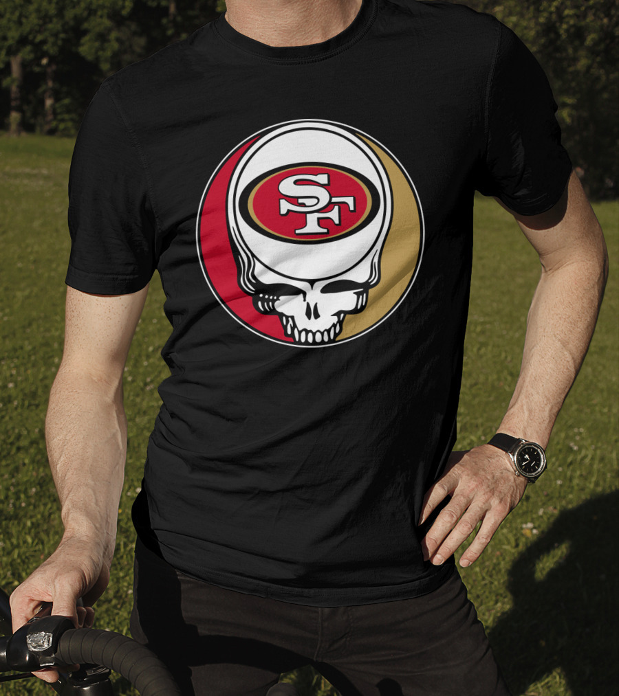 Grateful Dead San Francisco 49ers Skull Logo Combination T-Shirt