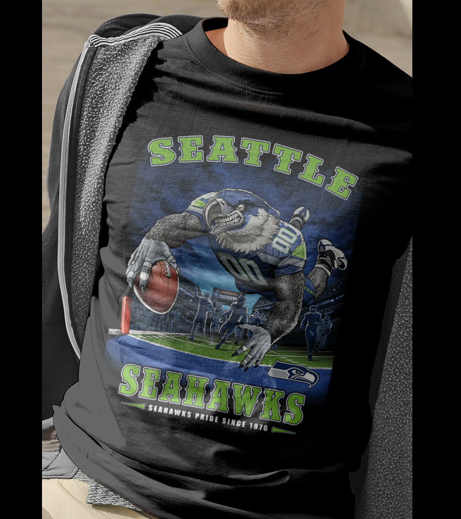 Seattle Seahawks Pride Since 1976 End Zone Touchdown Nfl T-Shirt
