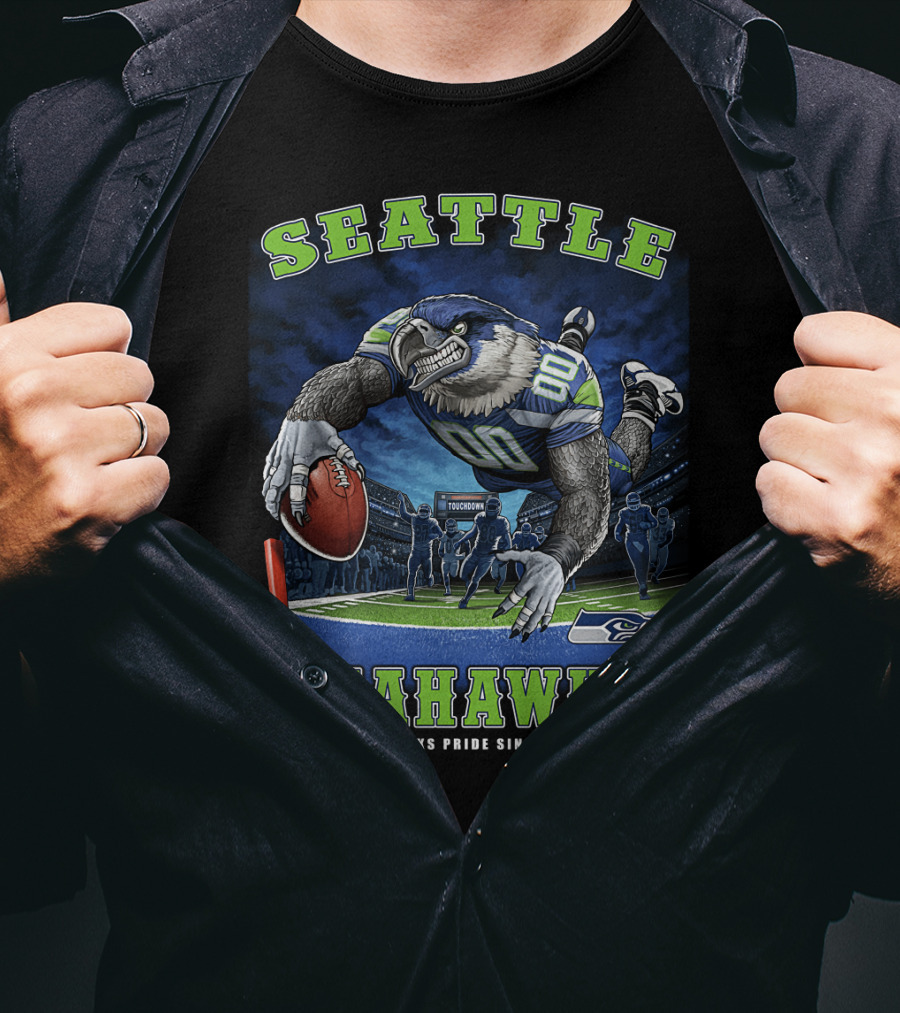 Seattle Seahawks Pride Since 1976 End Zone Touchdown Nfl T-Shirt