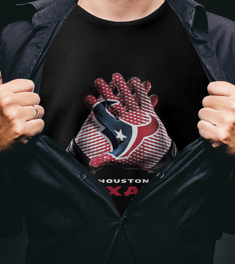 Houston Texans Nfl Team Gloves T-Shirt