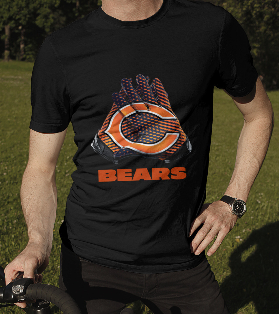 Chicago Bears C Logo Gloves Nfl Bears T-Shirt