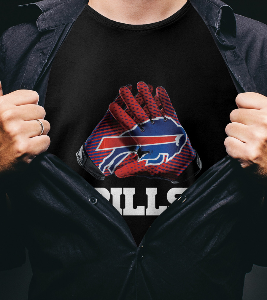 Bills Nfl Team Buffalo Gloves T-Shirt
