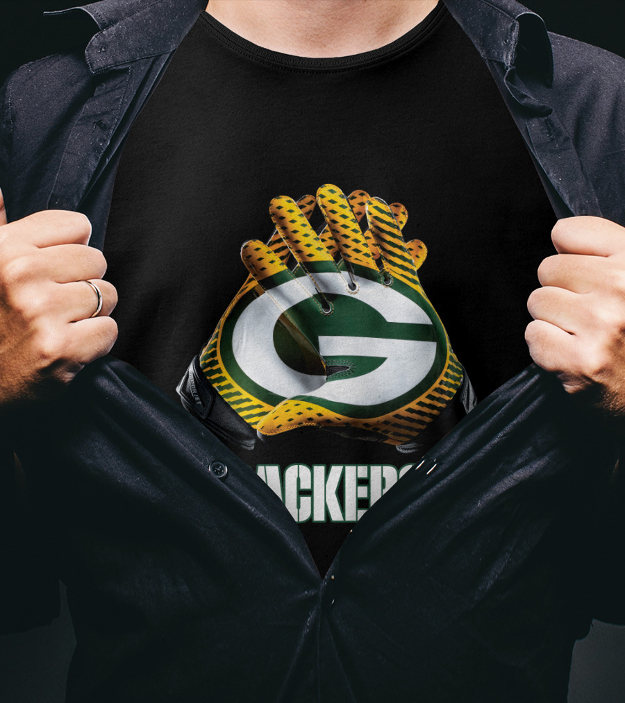 Packers Green Bay Nfl Gloves T-Shirt