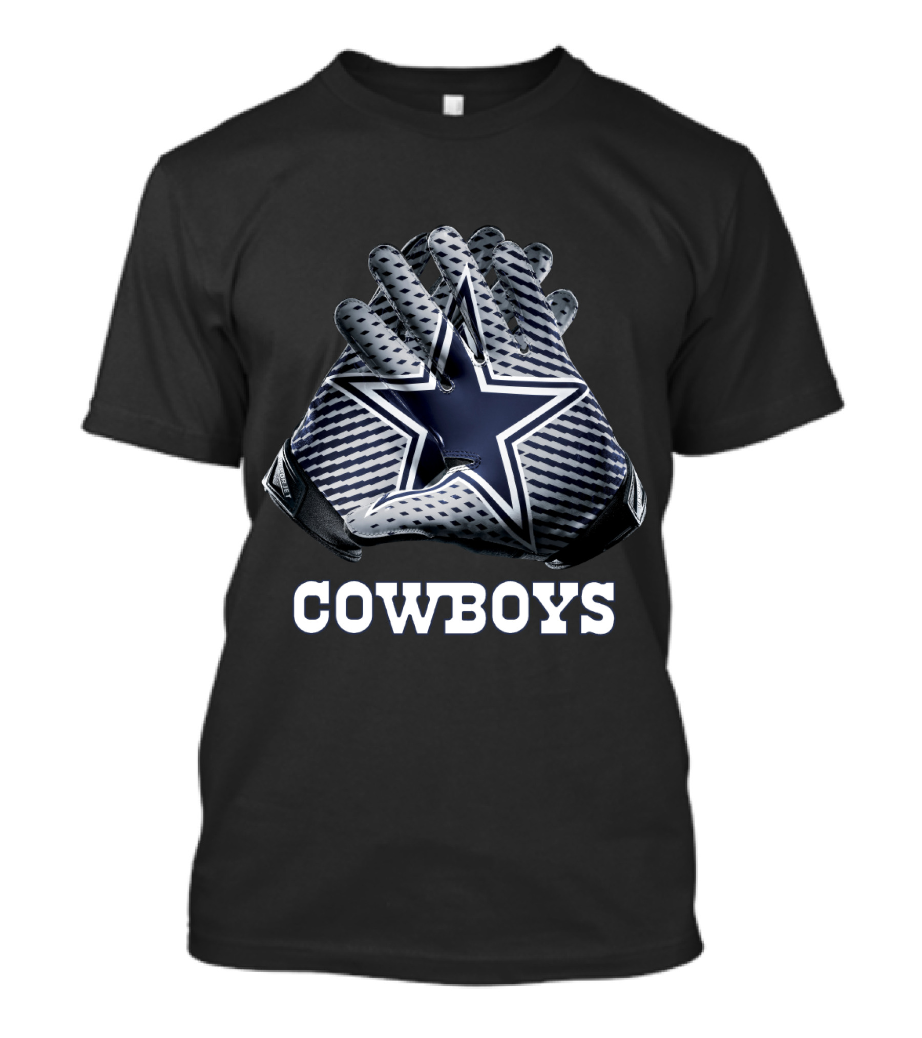 Dallas Cowboys Nfl Star Logo Gloves Fan Gear T-Shirt